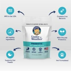Under The Weather Probiotic Soft Chews Cat Supplement -Meow Meals 180466 PT2. AC SS1800 V1618868873