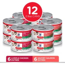 Hill's Science Diet Kitten Liver & Chicken & Savory Salmon Variety Pack Canned Cat Food -Meow Meals 181111 PT1. AC SS1800 V1564582337