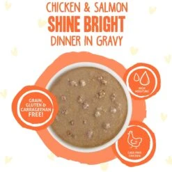 BFF OMG Shine Bright! Chicken & Salmon In Gravy Wet Cat Food Pouches -Meow Meals 182280 PT2. AC SS1800 V1644916949