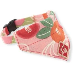 Necoichi Kimono Bandana Cotton Breakaway Cat Collar With Bell -Meow Meals 183489 PT2. AC SS1800 V1565879843