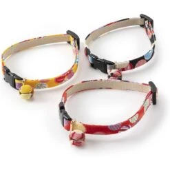 Necoichi Origami Balloon Cotton Breakaway Cat Collar With Bell -Meow Meals 183493 PT4. AC SS1800 V1565879875