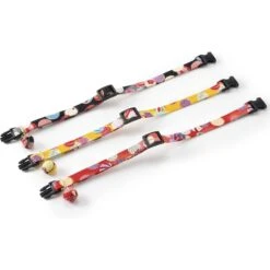 Necoichi Origami Balloon Cotton Breakaway Cat Collar With Bell -Meow Meals 183493 PT5. AC SS1800 V1565879875