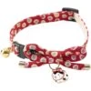 Necoichi ZEN Hariko Charm Cotton Breakaway Cat Collar With Bell