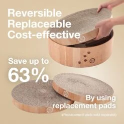 Necoichi Cozy Cat Scratcher Bowl Toy -Meow Meals 183517 PT5. AC SS1800 V1702938870