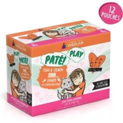 BFF Play Pate Lovers Tuna & Salmon Shhh Wet Cat Food, 3-oz Pouch, Pack Of 12 -Meow Meals 192251 PT1. AC SS1800 V1649132214