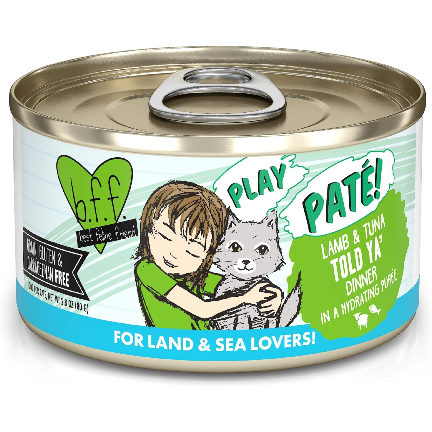 BFF Play Pate Lovers Lamb & Tuna Told Ya Wet Cat Food, 2.8-oz Can, Pack Of 12 3 BFF Play Pate Lovers Lamb & Tuna Told Ya Wet Cat Food, 2.8-oz Can, Pack Of 12
