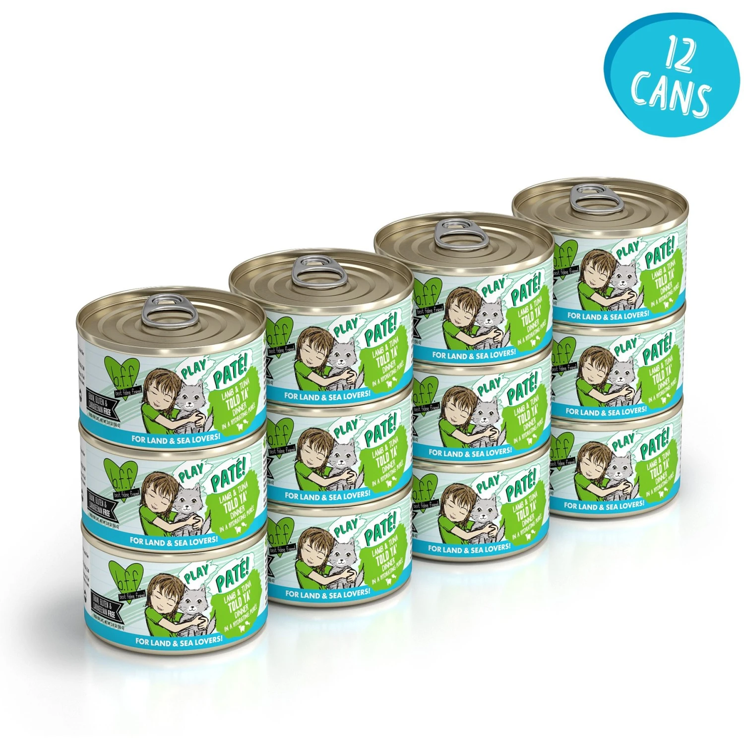 BFF Play Pate Lovers Lamb & Tuna Told Ya Wet Cat Food, 2.8-oz Can, Pack Of 12 4 BFF Play Pate Lovers Lamb & Tuna Told Ya Wet Cat Food, 2.8-oz Can, Pack Of 12 - Image 2