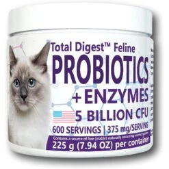 Equa Holistics Total Digest Probiotics & Enzymes Cat Supplement