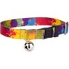 Country Brook Design Paint Splatter Polyester Breakaway Cat Collar With Bell -Meow Meals 205713 MAIN. AC SS1800 V1628303797
