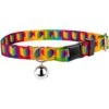 Country Brook Design Rainbow Hearts Polyester Breakaway Cat Collar With Bell -Meow Meals 205719 MAIN. AC SS1800 V1628307088
