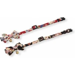 Necoichi Chirimen Kimono Bow Tie Breakaway Cat Collar With Bell -Meow Meals 205968 pt2. AC SS1800 V1573750713