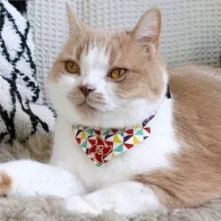 Necoichi Ninja Bandana Cotton Breakaway Cat Collar With Bell -Meow Meals 205972 PT6. AC SS1800 V1627496167