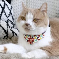 Necoichi Ninja Bandana Cotton Breakaway Cat Collar With Bell -Meow Meals 205972 PT7. AC SS1800 V1627495881