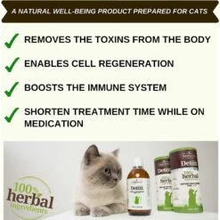HeyLove Natural Detox Dietary Cat Supplement, 8.45-oz Bottle -Meow Meals 209271 PT2. AC SS1800 V1573229871