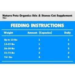 Natura Petz Organics Stix & Stones Cat Supplement, 90 Count -Meow Meals 212388 PT1. AC SS1800 V1675440182