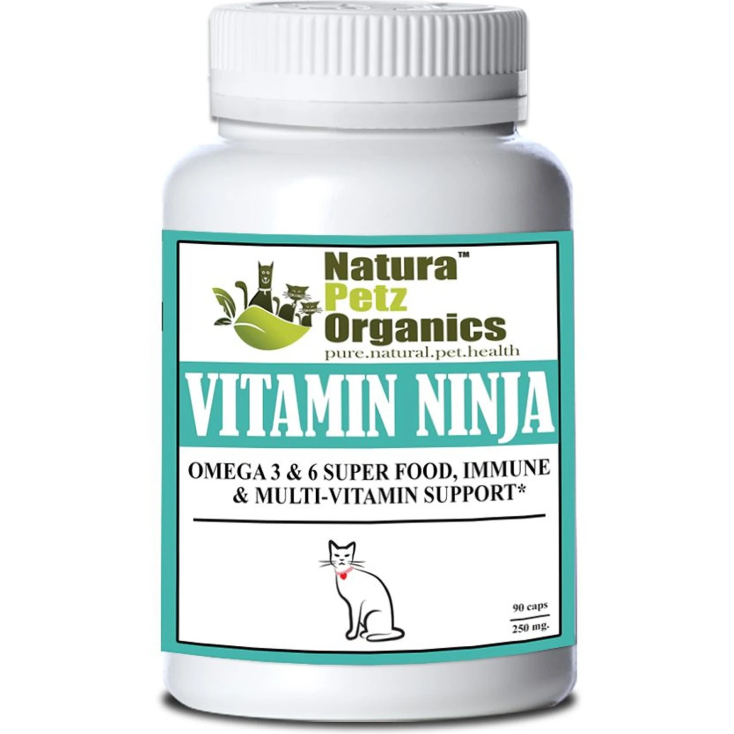 Natura Petz Organics Vitamin Ninja Cat Supplement, 90 Count 3 Natura Petz Organics Vitamin Ninja Cat Supplement, 90 Count