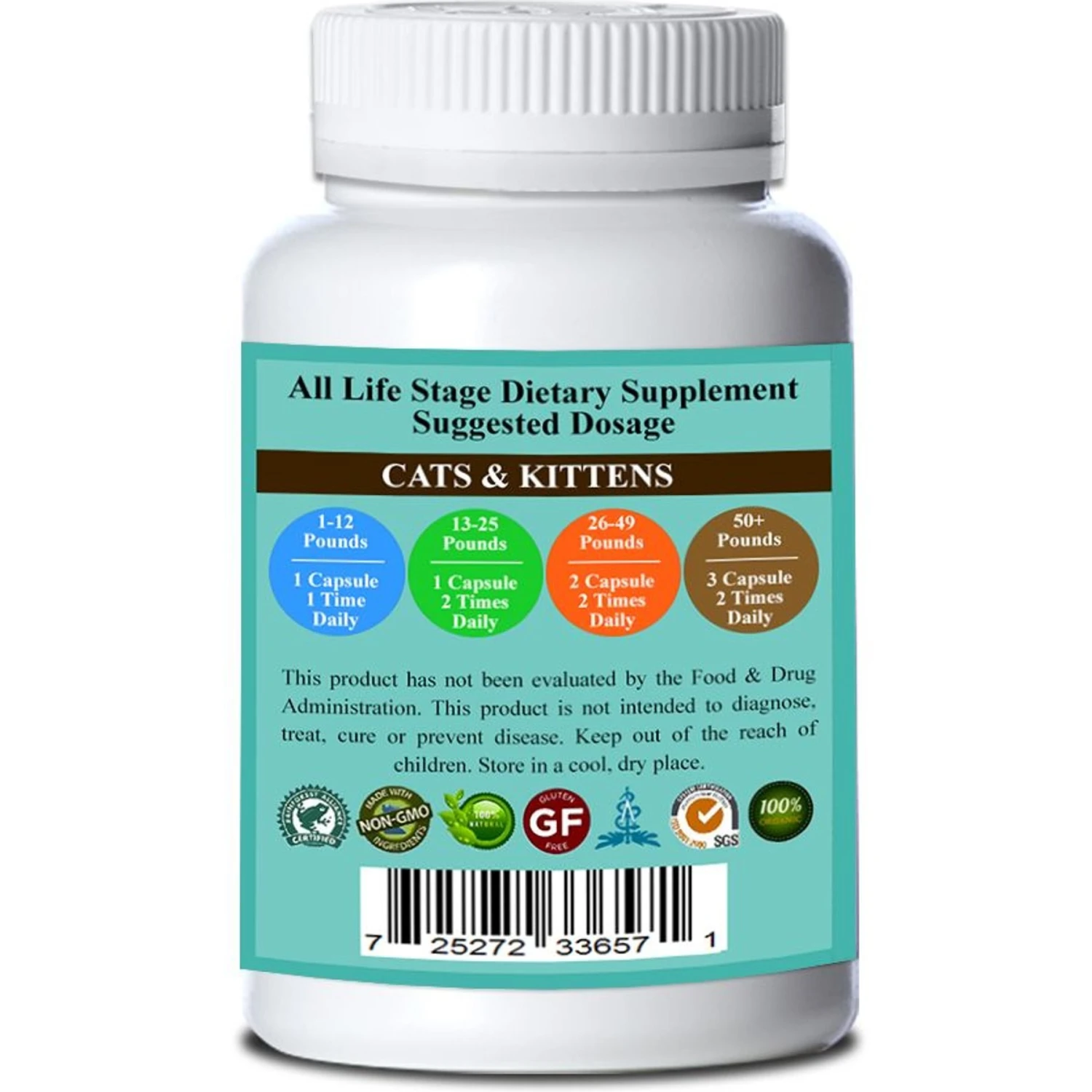 Natura Petz Organics Vitamin Ninja Cat Supplement, 90 Count 4 Natura Petz Organics Vitamin Ninja Cat Supplement, 90 Count - Image 2