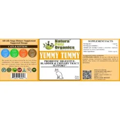 Natura Petz Organics Yummy Tummy Cat Supplement, 90 Count -Meow Meals 212427 PT2. AC SS1800 V1692037626