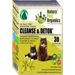 Natura Petz Organics Cleanse & Detox Starter Pack Cat Supplement, 30 Count