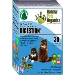 Natura Petz Organics Digestion Starter Pack Cat Supplement, 30 Count