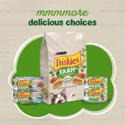 Friskies Farm Favorites Chicken & Carrots & Salmon & Spinach Pate Wet Cat Food Variety Pack, 5.5-oz Can, Case Of 24 -Meow Meals 214337 PT4. AC SS1800 V1700160505