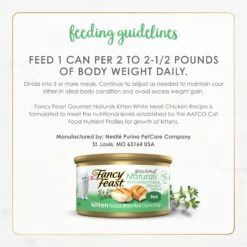Fancy Feast Gourmet Naturals White Meat Chicken Recipe Grain-Free Pate Kitten Canned Cat Food, 3-oz Can, Case Of 12 18 Fancy Feast Gourmet Naturals White Meat Chicken Recipe Grain-Free Pate Kitten Canned Cat Food, 3-oz Can, Case Of 12 -Meow Meals 214807 PT7. AC SS1800 V1677102400