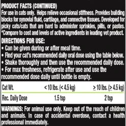 Liquid-Vet Hip & Joint Support Allergy-Friendly Unflavored Cat Supplement, 8-oz Bottle -Meow Meals 215917 PT2. AC SS1800 V1578496375