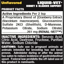 Liquid-Vet Kidney & Bladder Support Allergy-Friendly Unflavored Cat Supplement, 8-oz Bottle -Meow Meals 215919 PT1. AC SS1800 V1578496418