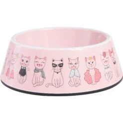Frisco Pink Cute Cats Melamine Bowl