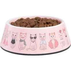 Frisco Pink Cute Cats Melamine Bowl -Meow Meals 216043 PT2. AC SS1800 V1591020680