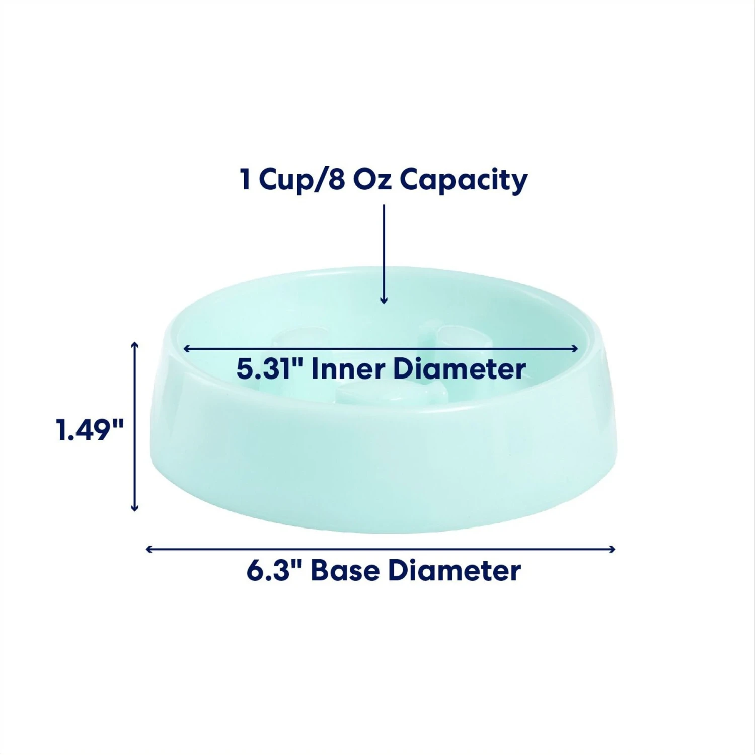 Frisco Fish Shaped Ridges Slow Feed Bowl 4 Frisco Fish Shaped Ridges Slow Feed Bowl - Image 2