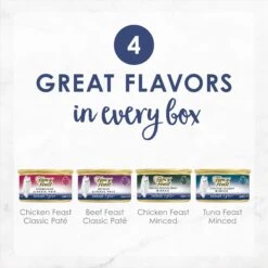 Fancy Feast Senior 7+ Chicken, Beef & Tuna Feasts Variety Pack Canned Cat Food -Meow Meals 217432 PT2. AC SS1800 V1691422426