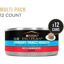 Purina Pro Plan Focus Urinary Tract Health Formula Beef & Chicken Entree Pate Canned Cat Food -Meow Meals 217729 PT1. AC SS1800 V1634252208