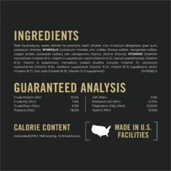 Purina Pro Plan Focus Urinary Tract Health Formula Beef & Chicken Entree Pate Canned Cat Food -Meow Meals 217729 PT4. AC SS1800 V1634248290