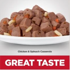 Hill's Science Diet Adult Chicken & Spinach Casserole Recipe Cat Food, 2.8-oz Pouch, Case Of 24 -Meow Meals 218067 PT3. AC SS1800 V1598143297