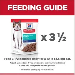 Hill's Science Diet Adult 7+ Tender Tuna Recipe Cat Food, 2.8-oz Pouch, Case Of 24 -Meow Meals 218073 PT7. AC SS1800 V1598145976
