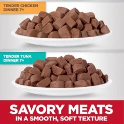 Hill's Science Diet Adult 7+ Tender Dinner Variety Pack Cat Food, 2.8-oz Pouch, Case Of 12 -Meow Meals 218077 PT3. AC SS1800 V1580224374