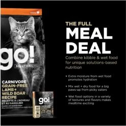 Go! Solutions Carnivore Grain-Free Minced Lamb + Wild Boar Cat Food -Meow Meals 220102 PT7. AC SS1800 V1638484317