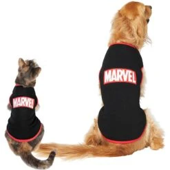 Marvel Logo Dog & Cat T-Shirt, Black -Meow Meals 220338 PT2. AC SS1800 V1624603970