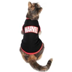 Marvel Logo Dog & Cat T-Shirt, Black -Meow Meals 220338 PT4. AC SS1800 V1624606369