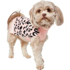 Frisco Leopard Print Dog & Cat Sweater -Meow Meals 223755 PT2. AC SS1800 V1599500522
