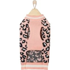 Frisco Leopard Print Dog & Cat Sweater -Meow Meals 223755 PT4. AC SS1800 V1599508593