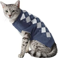 Frisco Argyle Dog & Cat Sweater -Meow Meals 223858 PT2. AC SS1800 V1599748854