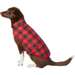 Frisco Quilted Water-Resistant Reversible Insulated Dog & Cat Jacket -Meow Meals 223922 PT2. AC SS1800 V1599486113