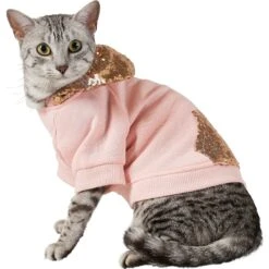 Frisco Sequin Dog & Cat Hoodie -Meow Meals 224200 PT2. AC SS1800 V1637648530