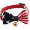 Necoichi My Cat For President Cotton Breakaway Cat Collar With Bell -Meow Meals 230665 MAIN. AC SS1800 V1631314011