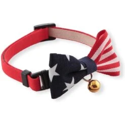 Necoichi My Cat For President Cotton Breakaway Cat Collar With Bell -Meow Meals 230665 PT2. AC SS1800 V1631315185