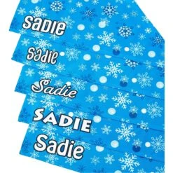 Frisco Blue Snowflakes Personalized Dog & Cat Bandana -Meow Meals 242803 PT4. AC SS1800 V1618511514