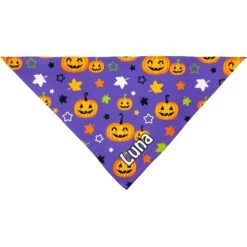 Frisco Halloween Pumpkins Personalized Dog & Cat Bandana -Meow Meals 242815 PT3. AC SS1800 V1618511830