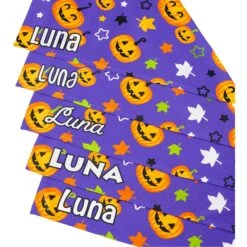 Frisco Halloween Pumpkins Personalized Dog & Cat Bandana -Meow Meals 242815 PT4. AC SS1800 V1618511516